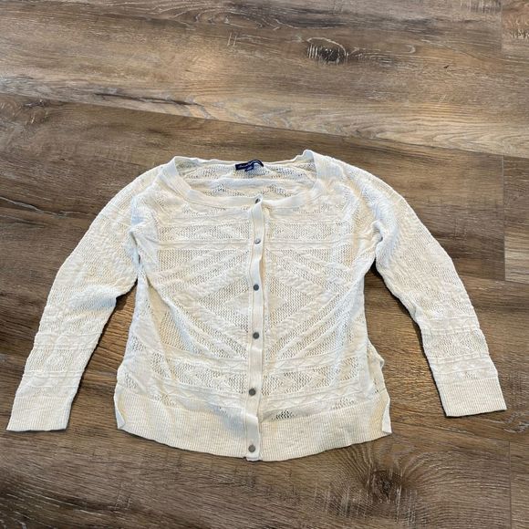 American Eagle Outfitters Cream Cardigan Sweater - Picture 1 of 3
